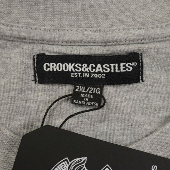 Crooks & Castles t-shirt XXL size / gray color / short sleeve with graphic tee - Picture 4 of 6
